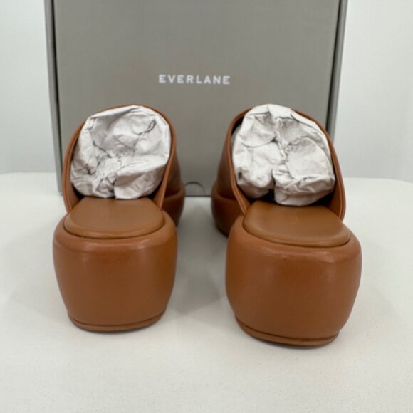 Everlane The Puffa Flatform in Brown Leather sz 7.5 Women's Chunky Platform Clog - Picture 10 of 12